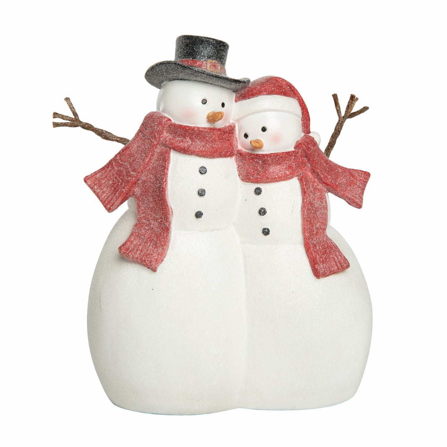 Transpac Resin Chilly Snowman Couple Figurine