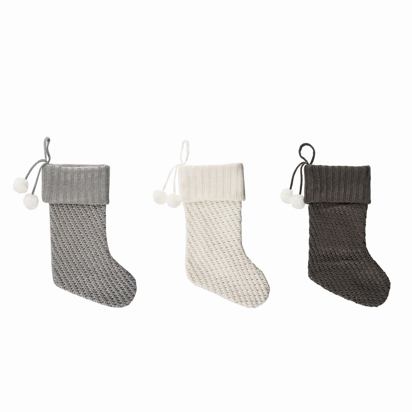Transpac Knitted Winter Stocking, Set Of 3, Assortment