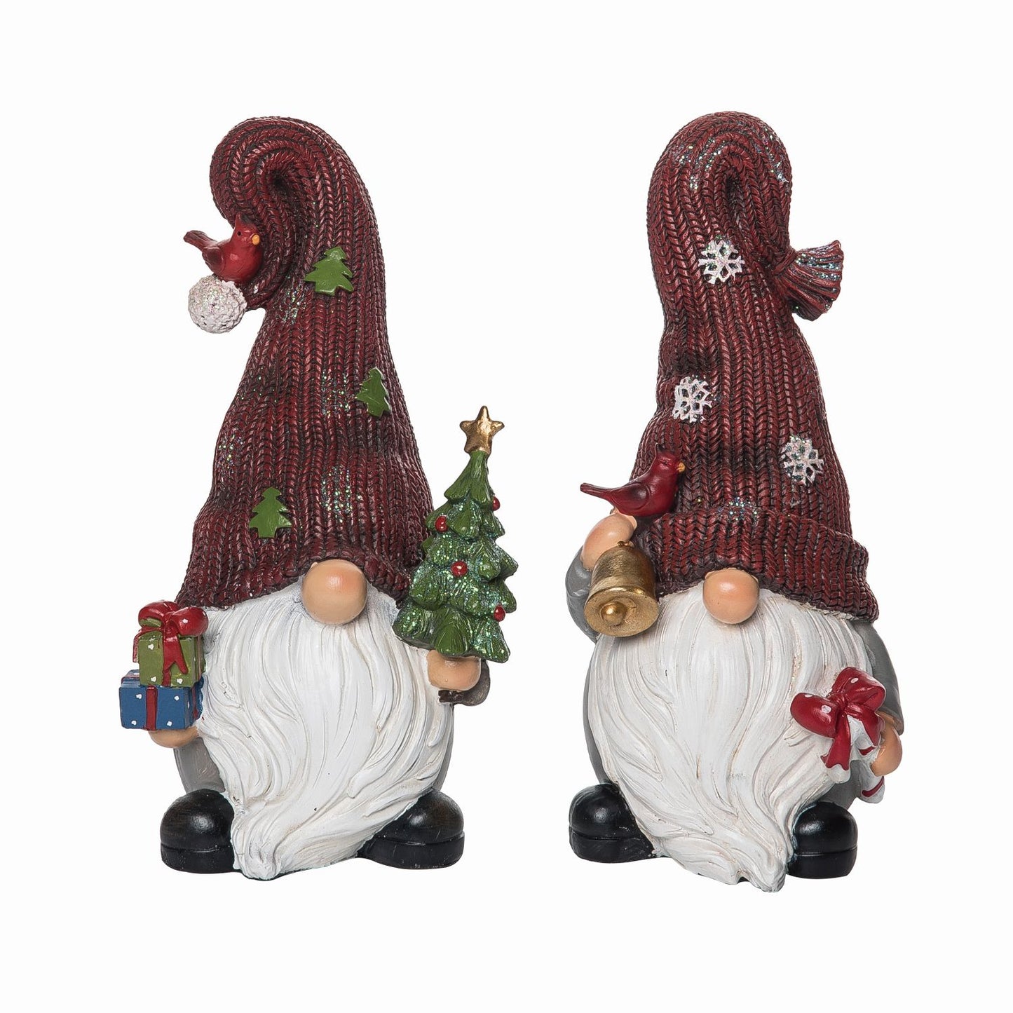 Transpac Resin Christmas Gnome Figurine, Set Of 2, Assortment
