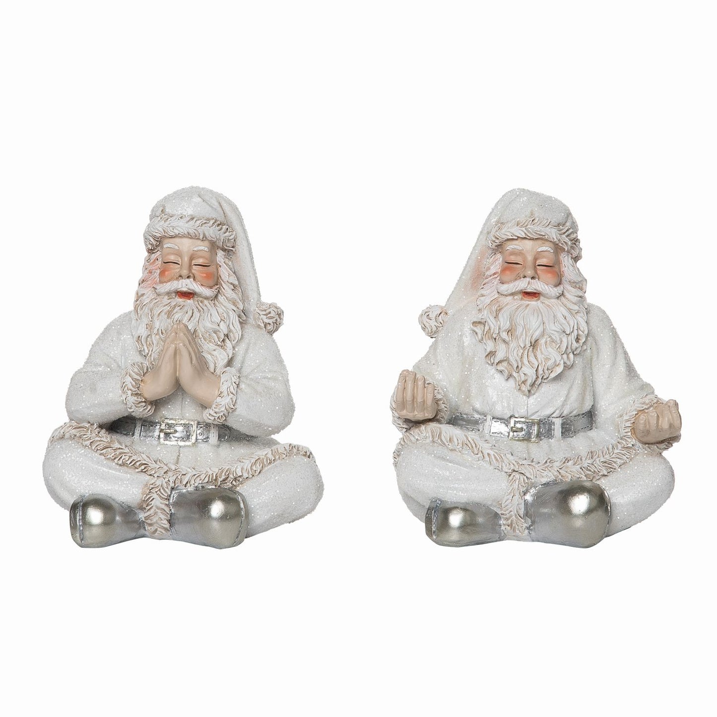 Transpac Resin Elegant Zen Santa Figurine, Set Of 2, Assortment