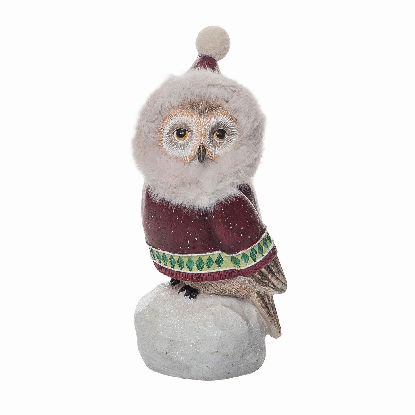 Transpac Resin Snowy Owl Figurine