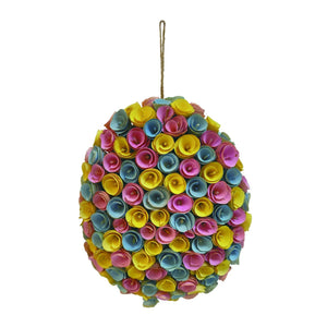 Transpac Shaped Easter Egg Hanging Wreath