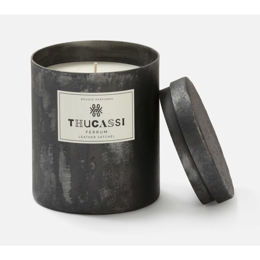 Thucassi Ferrum Candle, Wild Groves Scent, Black Tin