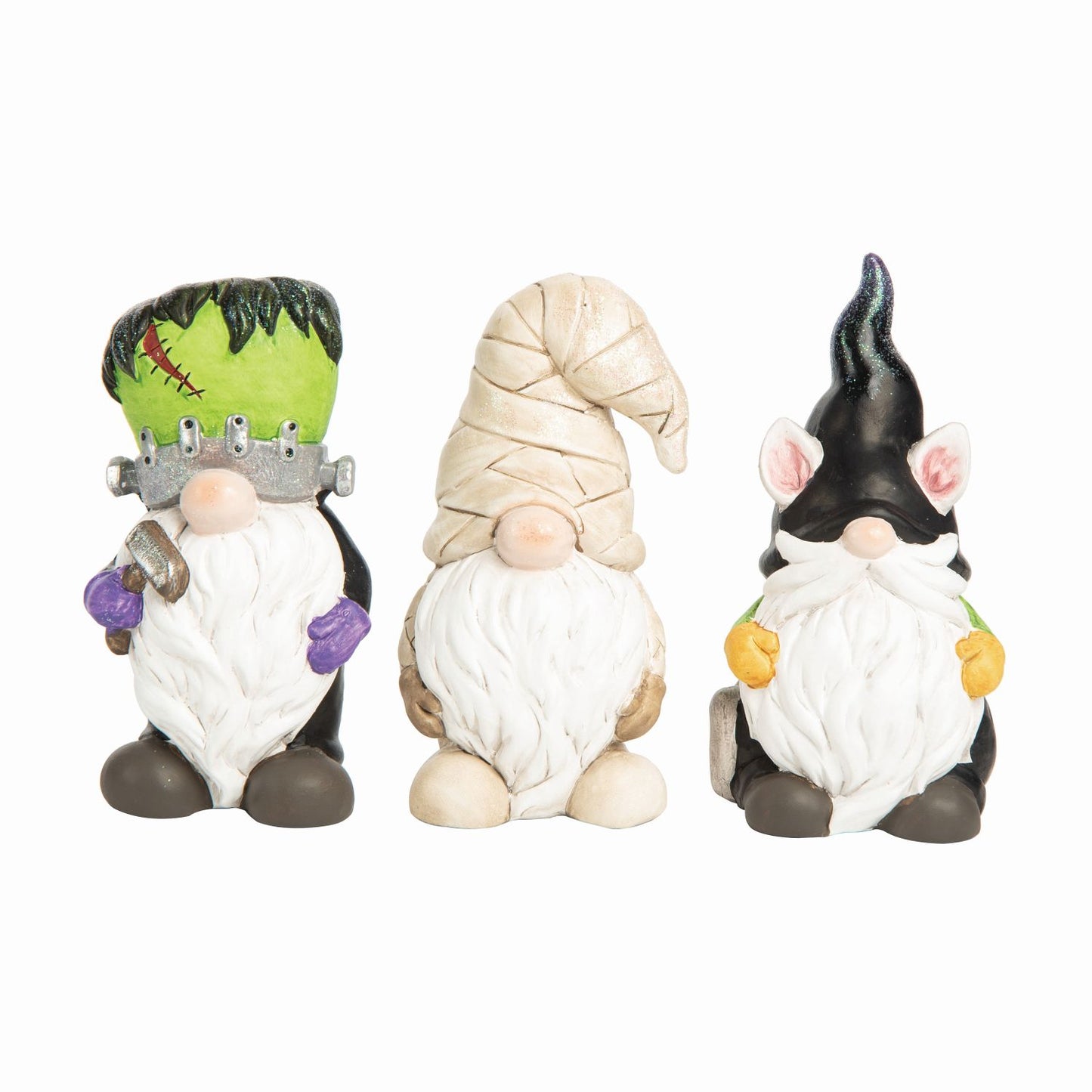 Transpac Terra Cotta Costume Gnome Figurine, Set Of 3, Assortment