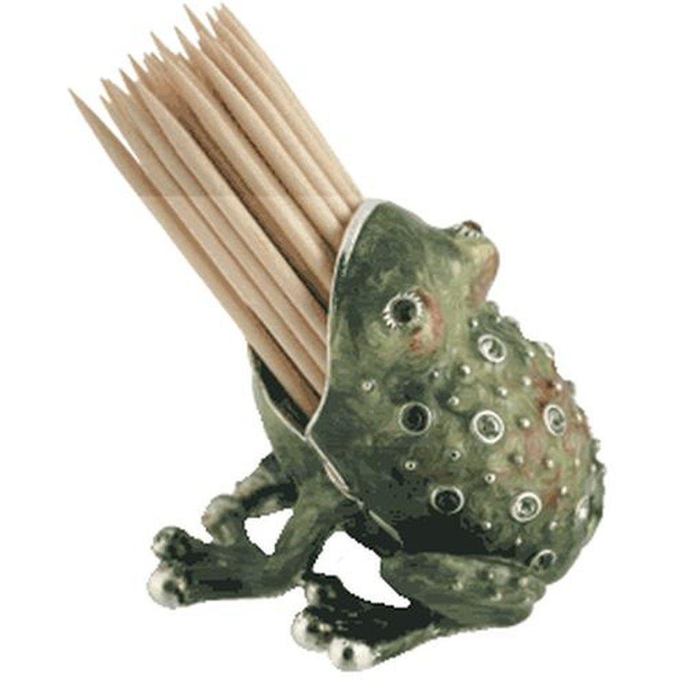 2" Hand Painted Frog Toothpick Holder By Quest Gifts