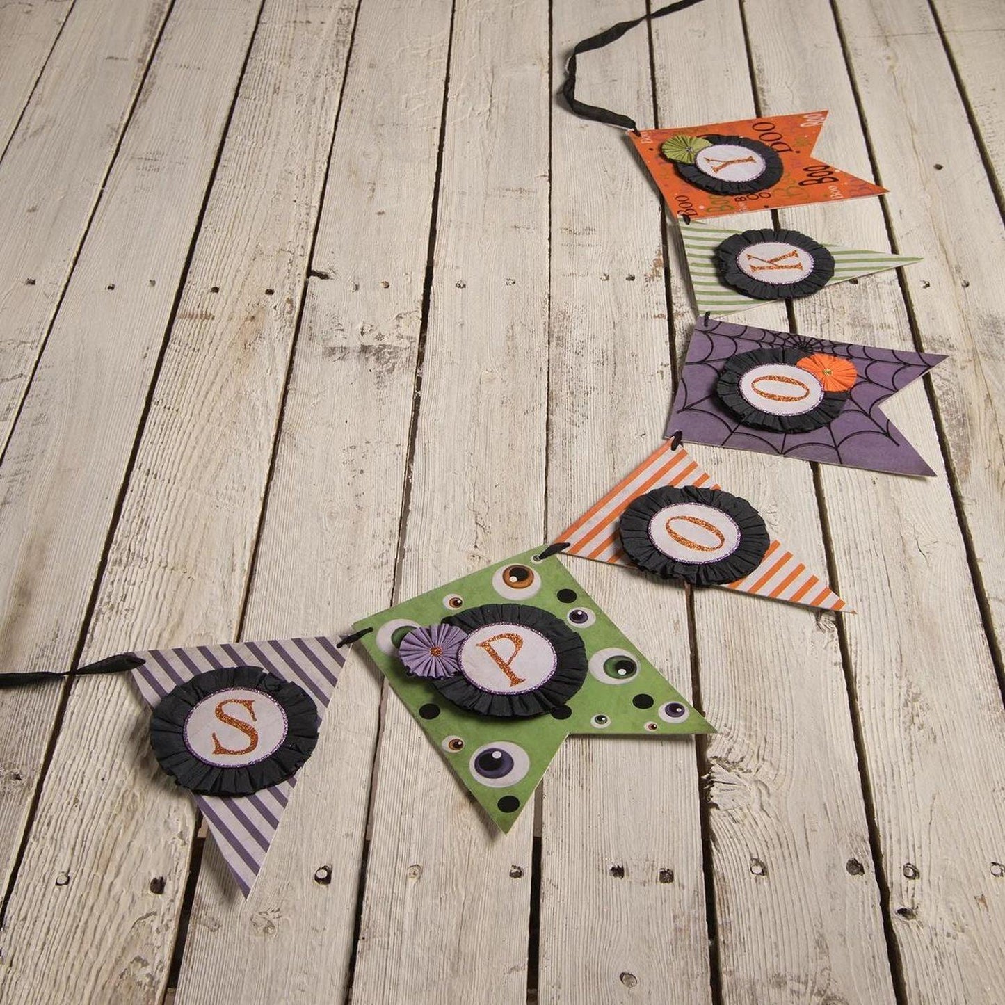 Bethany Lowe Spooky Pennant Garland by Bethany Lowe