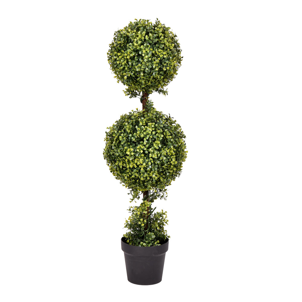 Vickerman 3' Artificial Double Ball Green Boxwood Topiary