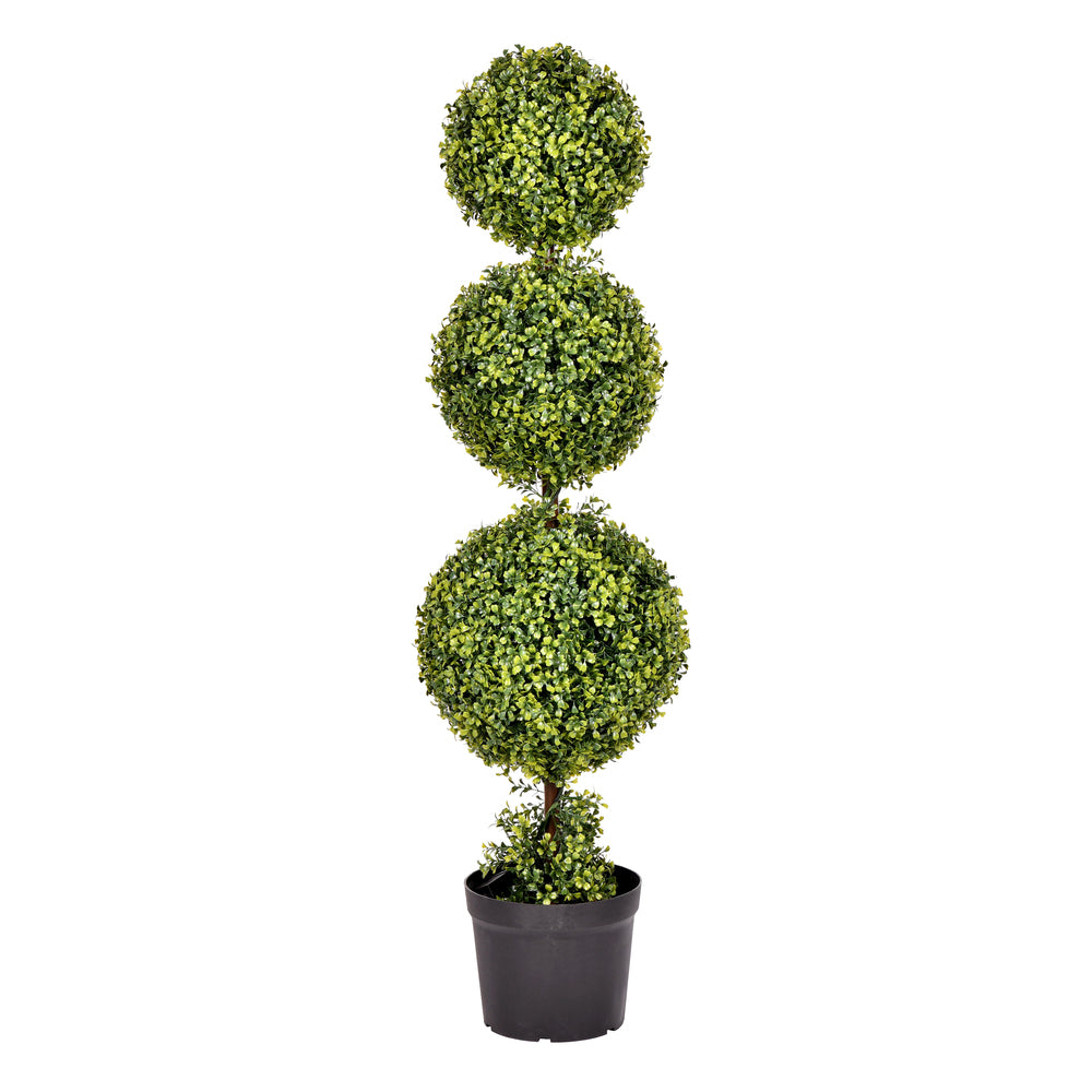 Vickerman Artificial Triple Ball Green Boxwood Topiary