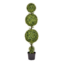 Load image into Gallery viewer, Vickerman Artificial Triple Ball Green Boxwood Topiary