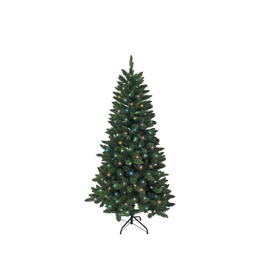 Kurt Adler 4.5' Pre-Lit Multi- Color Green Pine Tree, PVC