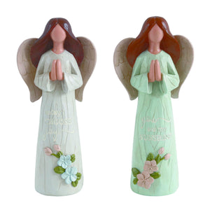 Transpac Large Resin Graceful Angel Figurine, Set Of 2, Assortment