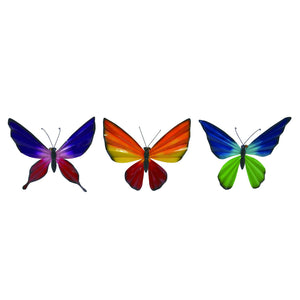 Transpac Metal Ombre Butterfly, Set Of 3, Assortment