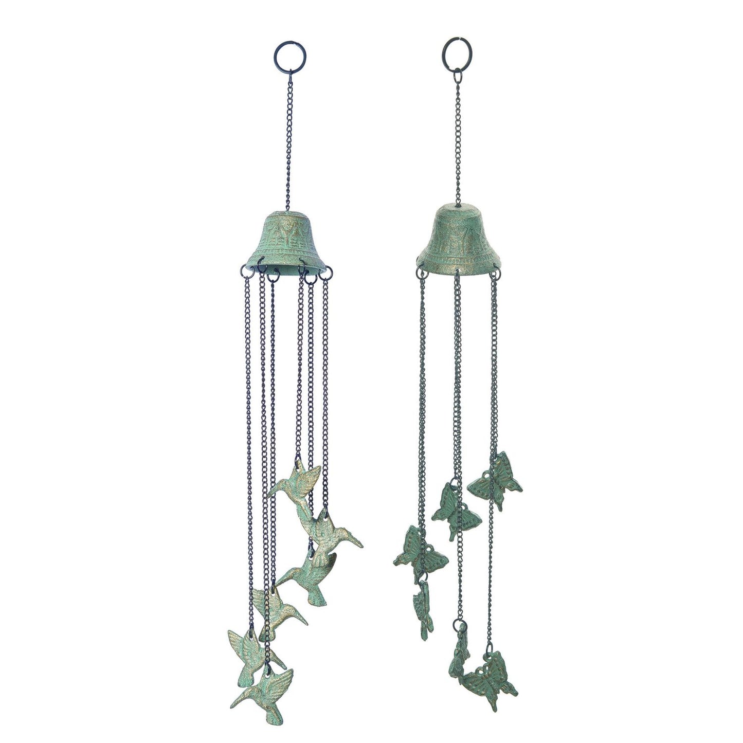 Transpac Iron Butterfly Hanging Chime, Set Of 2, Assortment