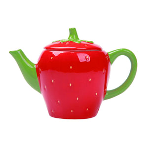 Transpac Dolomite Strawberry Tea Pot