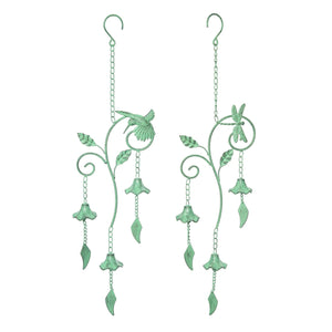 Transpac Metal Bell Hanging Wind Chime, Set Of 2, Assortment