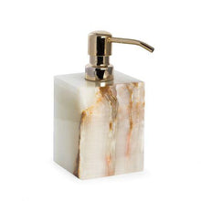 Load image into Gallery viewer, Bey Berk Cloud Gray Marble Bath Soap Dispenser by Bey Berk