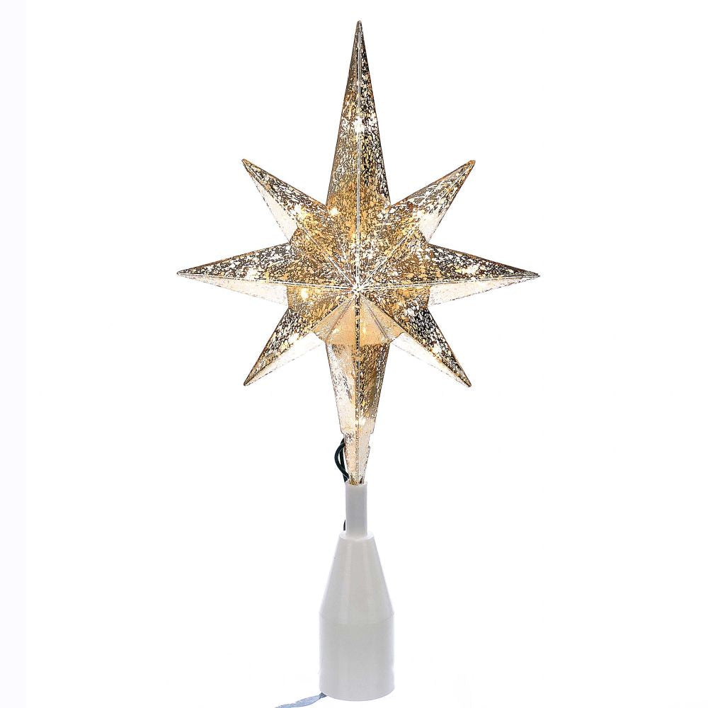 Kurt Adler Ul 10-Light Gold Bethlehem Star Treetop