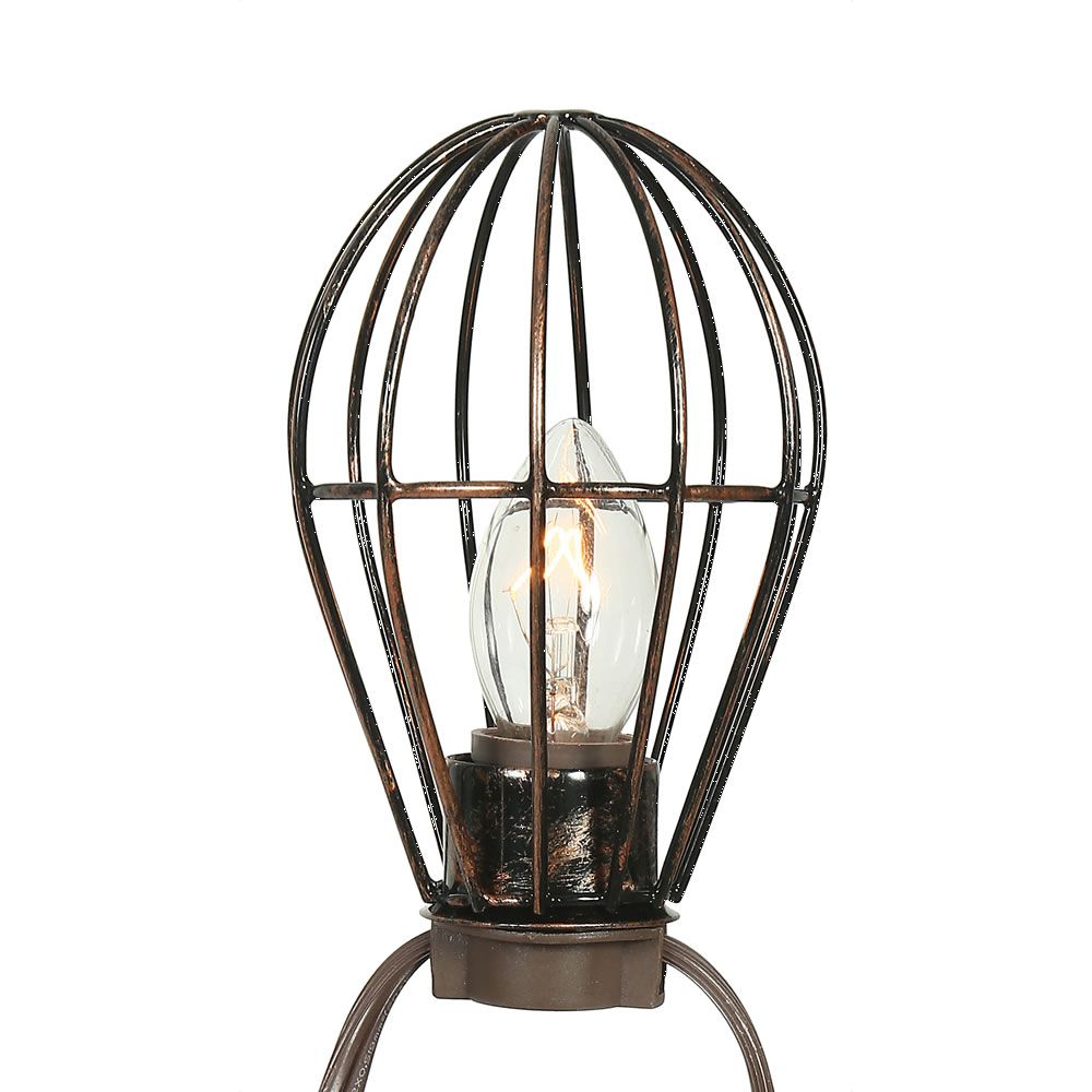 Vickerman 10Lt C7 Bulb/Copper Metal Lamp Cage Set, 24" Spacing Wire, 20' Long