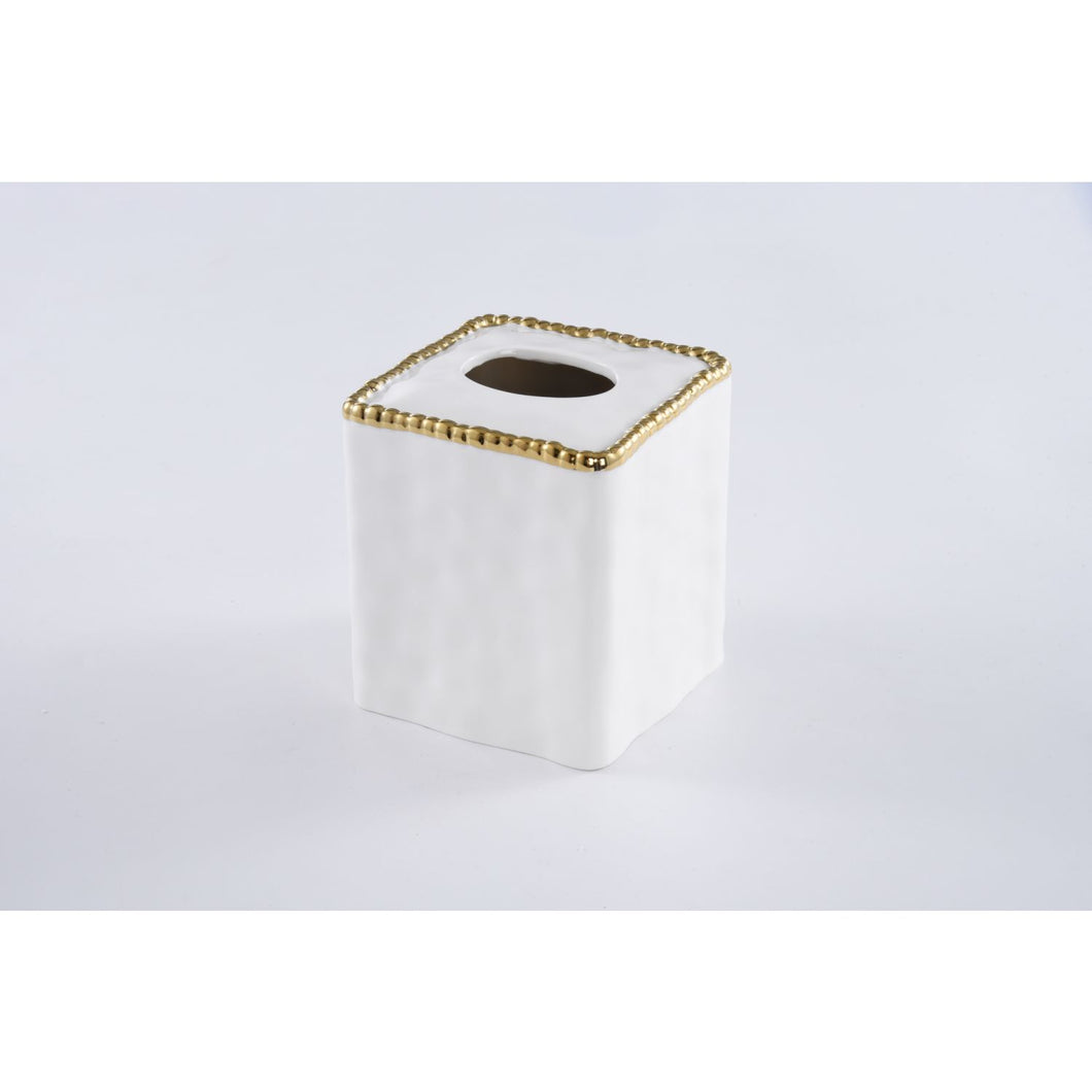 Pampa Bay Vanity Accessories With Beads Square Tissue Box