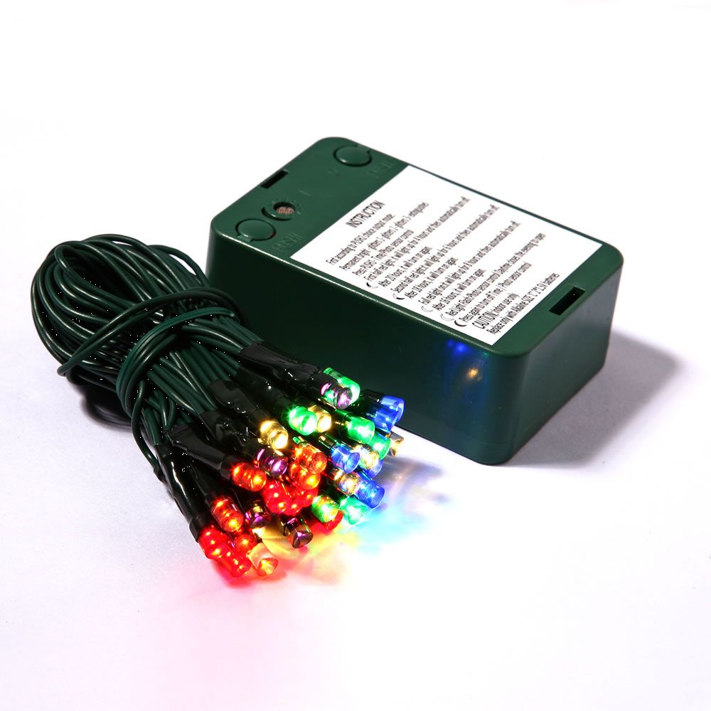 Vickerman 50Lt Bo Wa Led Multi-Color On Green Wire Timer Sensor 5"