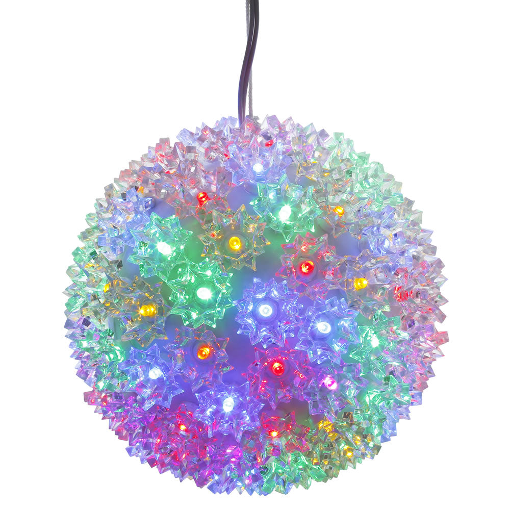 Vickerman 6" Starlight Sphere Christmas Ornament with Multi-color Wide Angle LED