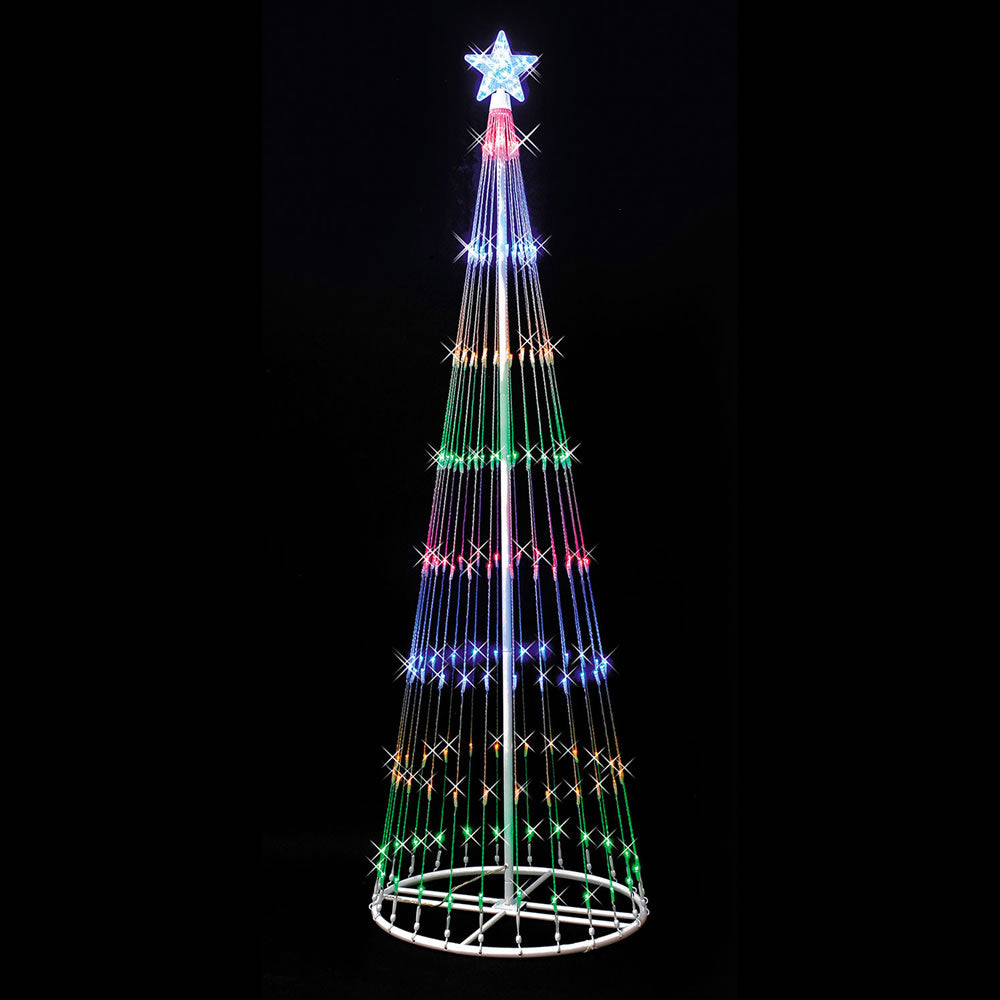 Vickerman 6' Christmas Show Tree with 200 Multi-Colored LED Lights
