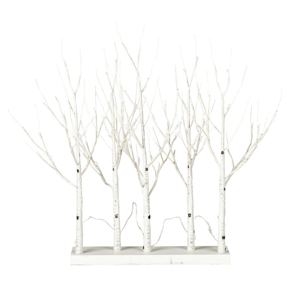 Vickerman White Birch Tree Grove Led104Ww 5/Set