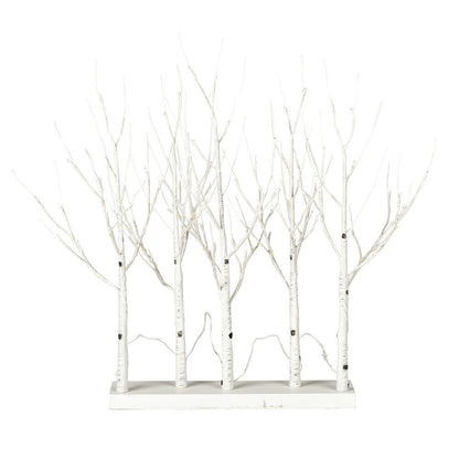 Vickerman White Birch Tree Grove Led104Ww 5/Set