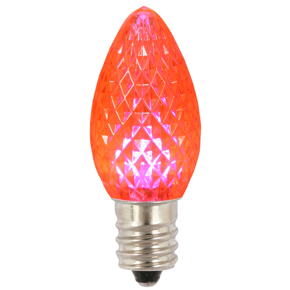 Vickerman C7 LED Pink Faceted Twinkle Bulb, package of 25, Plastic