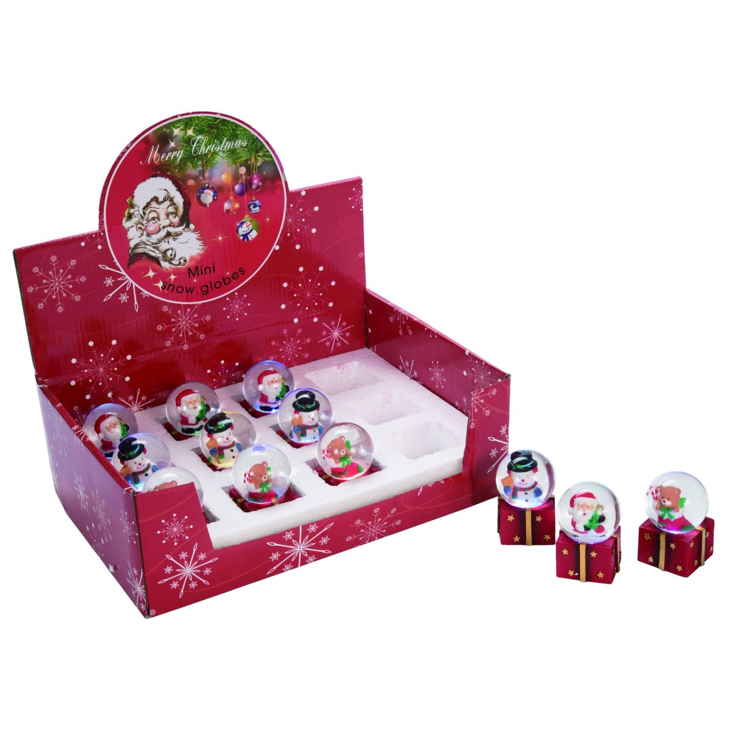 Transpac Mini Resin Light Up Christmas Globes In Pdq Set Of 12