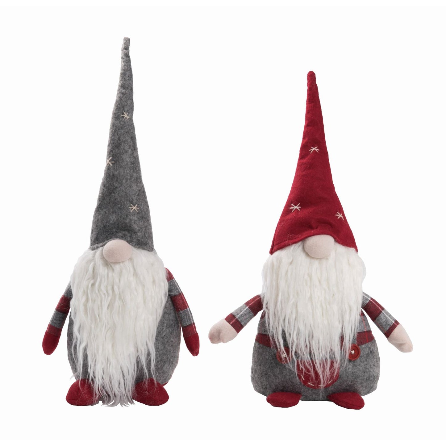 Transpac Plush Santa Gnome, Set Of 2, Assortment