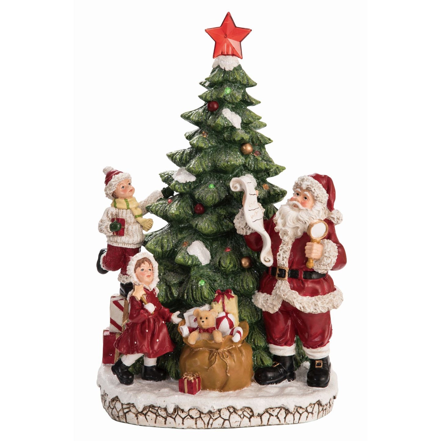 Transpac Resin Light Up Tree With Santa