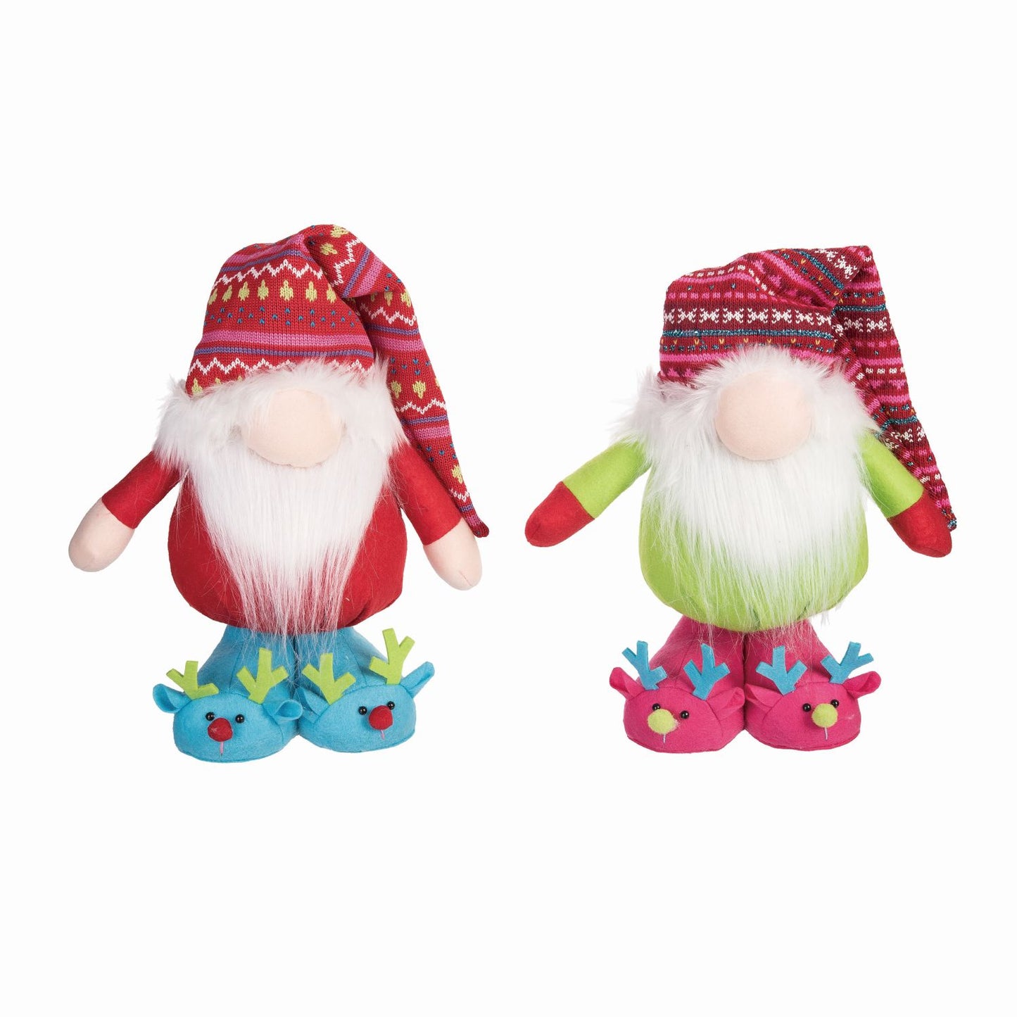 Transpac Plush Bright Standing Gnome, Set Of 2, Assortment