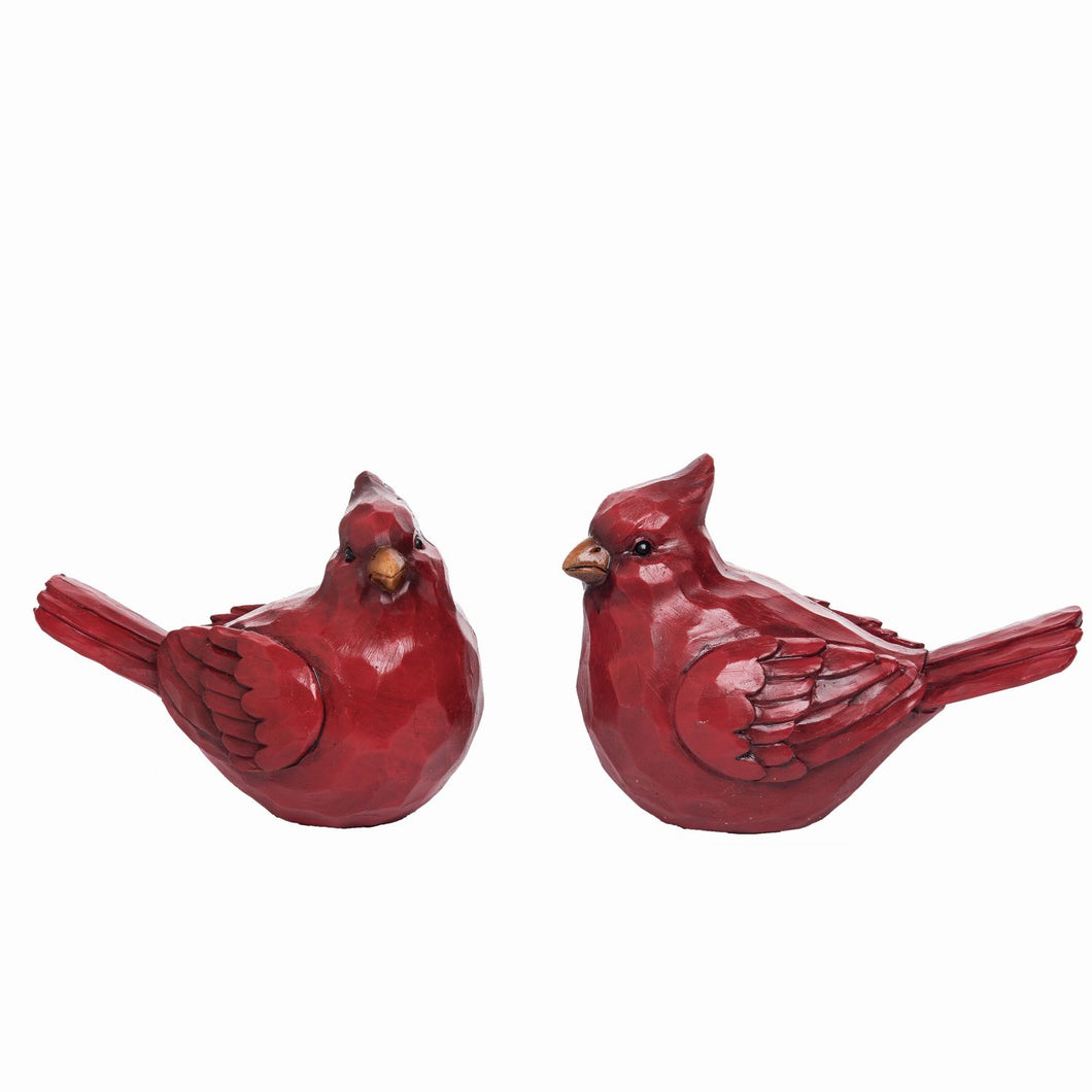 Transpac Medium Resin Cardinal Figurine, Set Of 2, Assortment