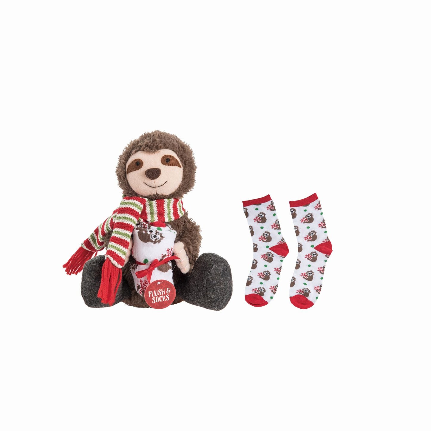 Transpac Plush Sloth With Socks