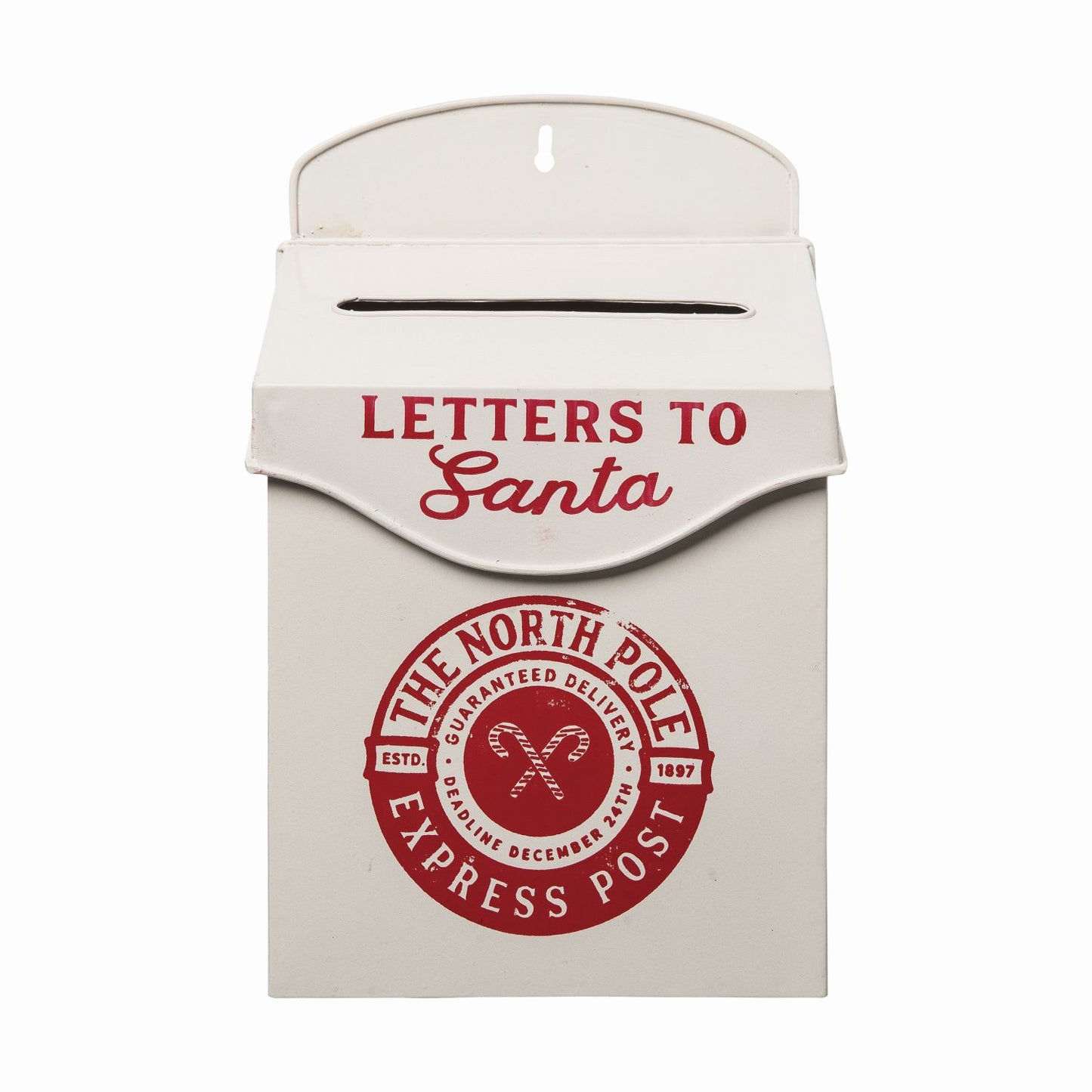 Transpac Metal Letters To Santa Mailbox