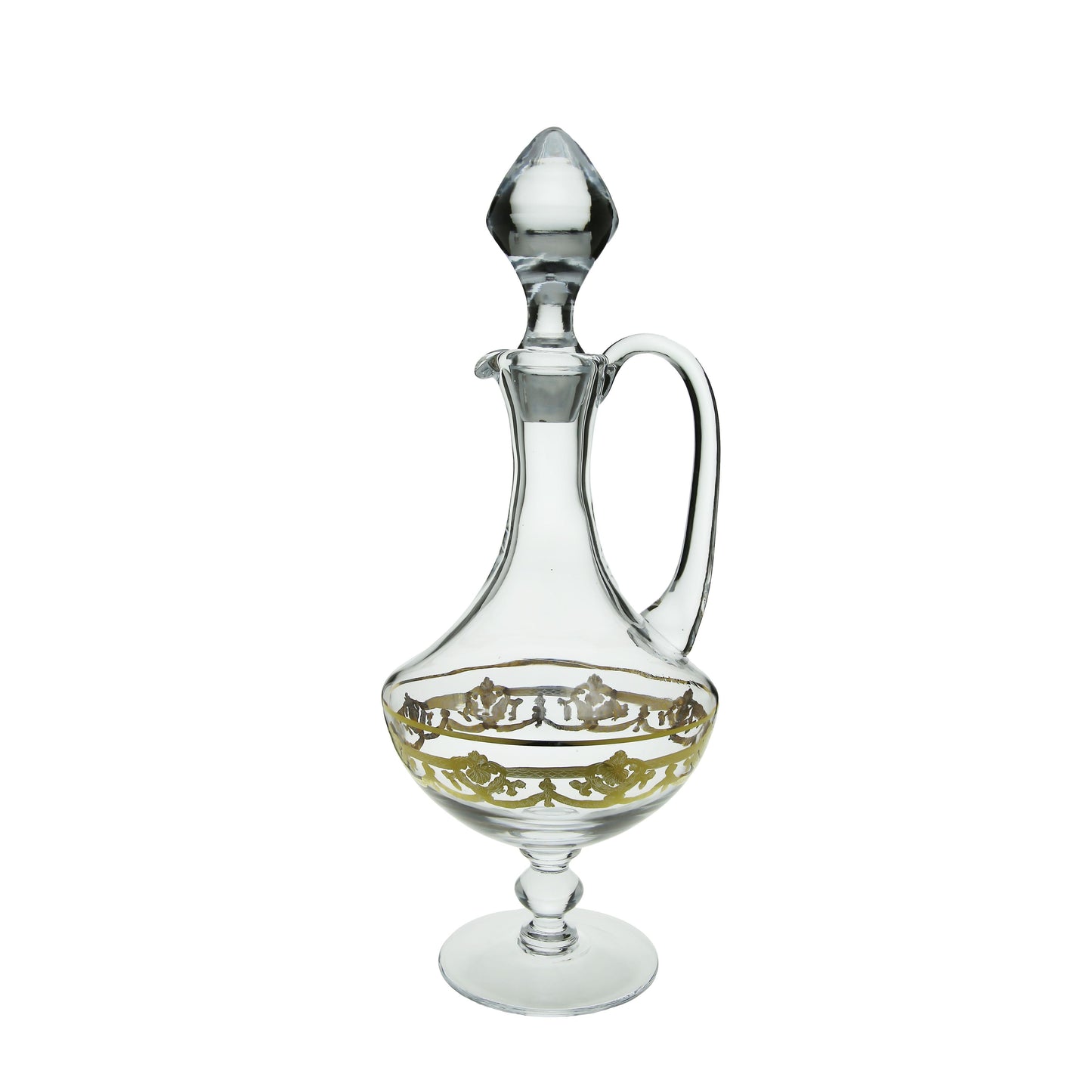 Classic Touch Decanter With 14K Gold Artwork Traditional Design, 14"