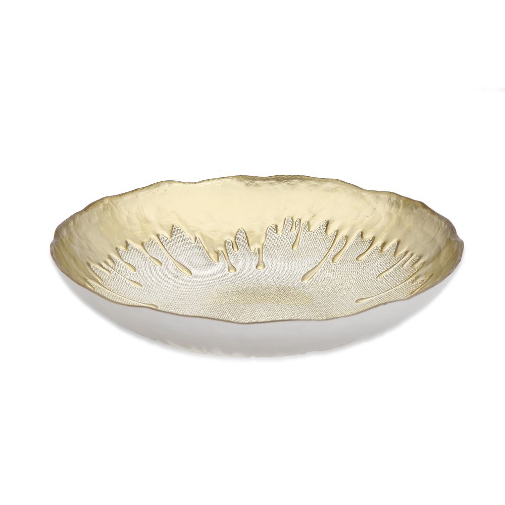 Classic Touch Decor Gold Dipped Salad Bowl 11.75