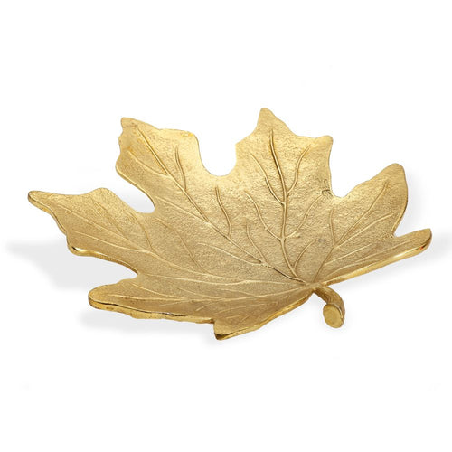 Classic Touch Decor Gold Leaf Plate, 14.5