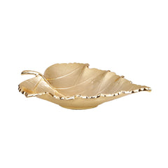 Classic Touch Decor Gold Leaf Tray 17"L