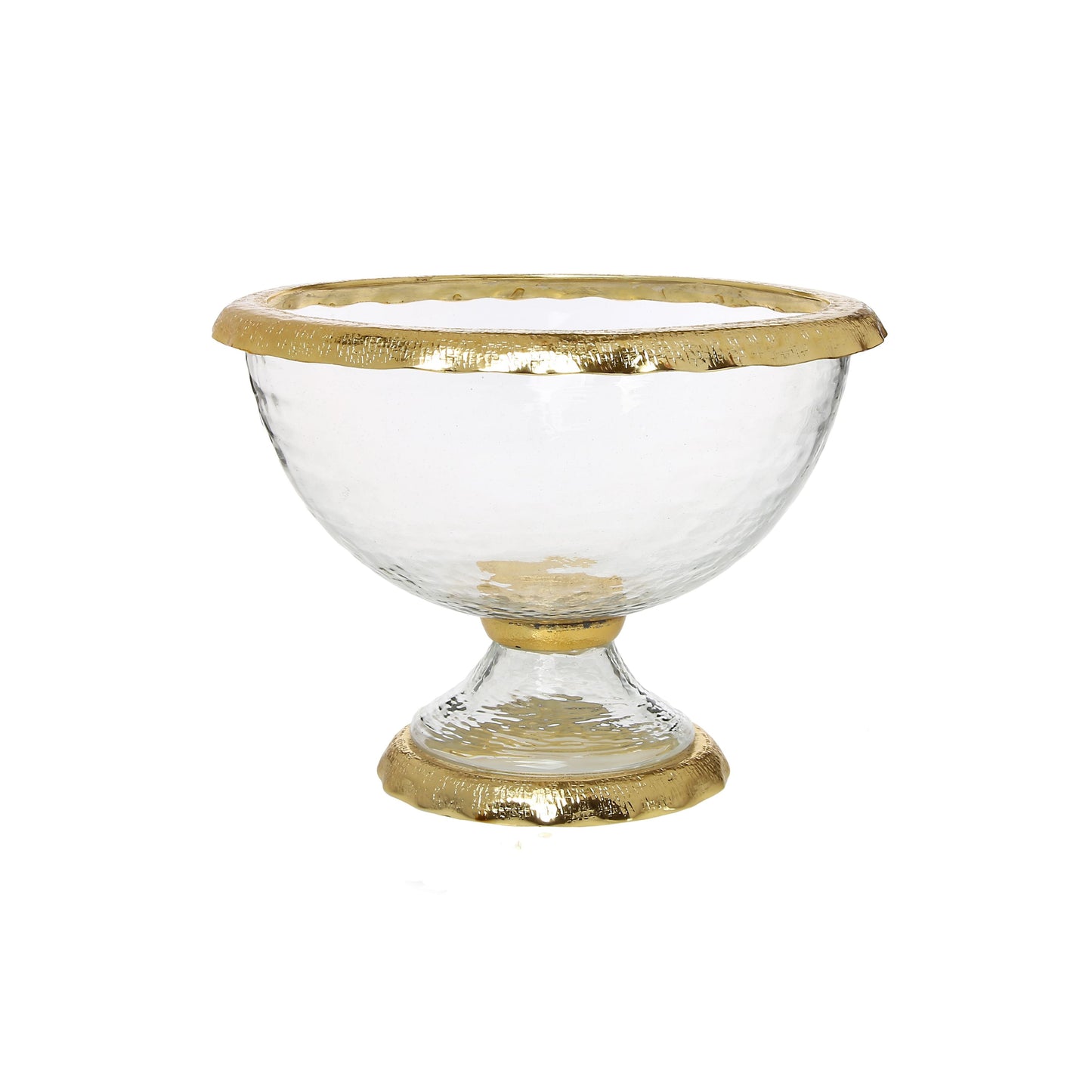 Classic Touch Decor Large Footed Bowl With Gold Border, 29"