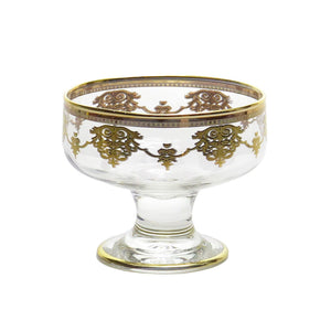 Classic Touch Decor Set Of 6 Dessert Cups With Gold Design, 3"