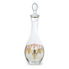 Classic Touch Decor Wine Decanter With 24K Gold Artwork, 14"