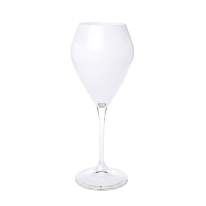 Classic Touch Set Of 6 V-Shaped Water Glasses With Clear Stem, 9"