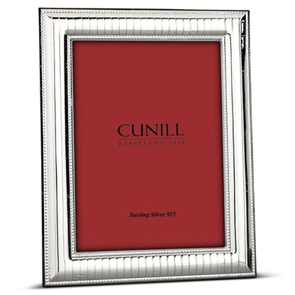 Cunill .925 Sterling Beaded Pinstripe Picture Frame 