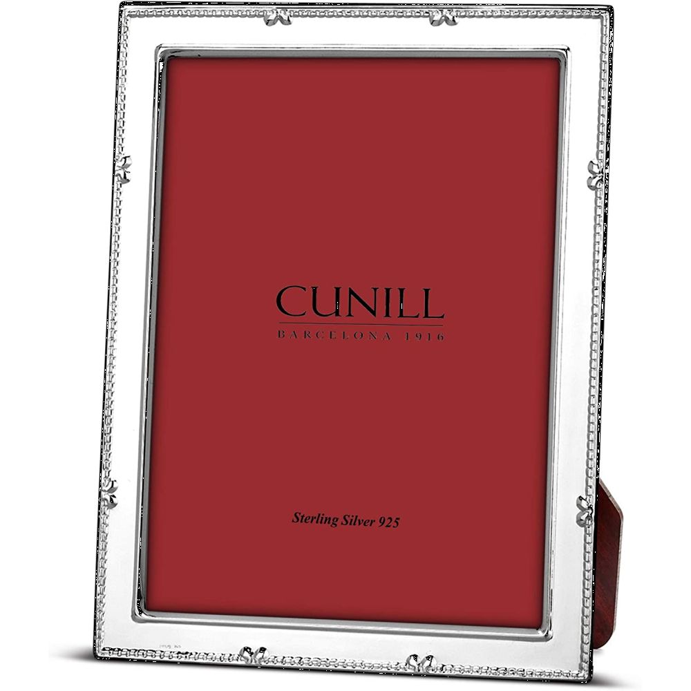 Cunill .925 Sterling Beaded Ribbon Picture Frame 