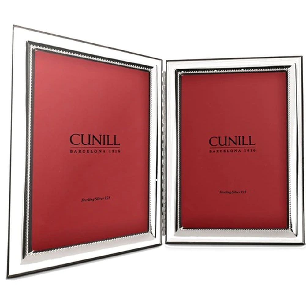 Cunill .925 Sterling Isabella Hinged Double 5x7 Picture Frame