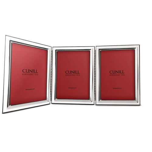 Cunill .925 Sterling Isabella Hinged Triple 4x6 Picture Frame