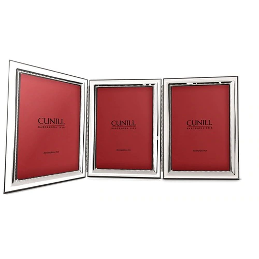 Cunill .925 Sterling Isabella Hinged Triple 5x7 Picture Frame