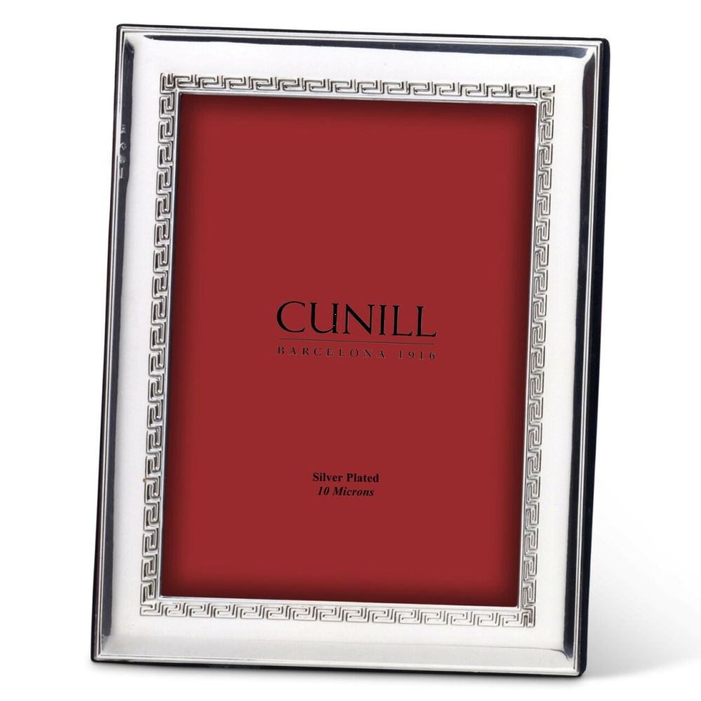 Cunill Greek Key Silver Plated Picture Frame